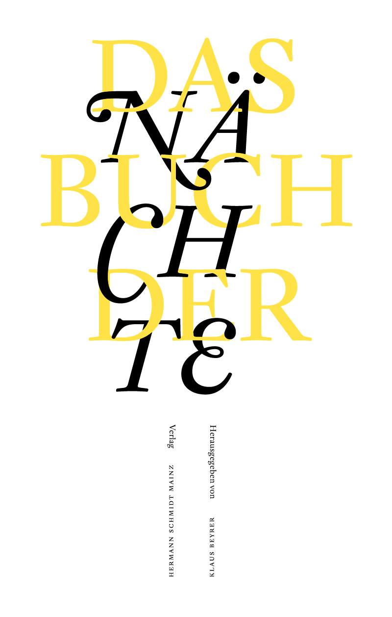 das buch der naechte museum fuer kommunikation frankfurt berlin klaus beyrer hermann Schmidt Verlag Mainz Typografie Gestaltung Buch